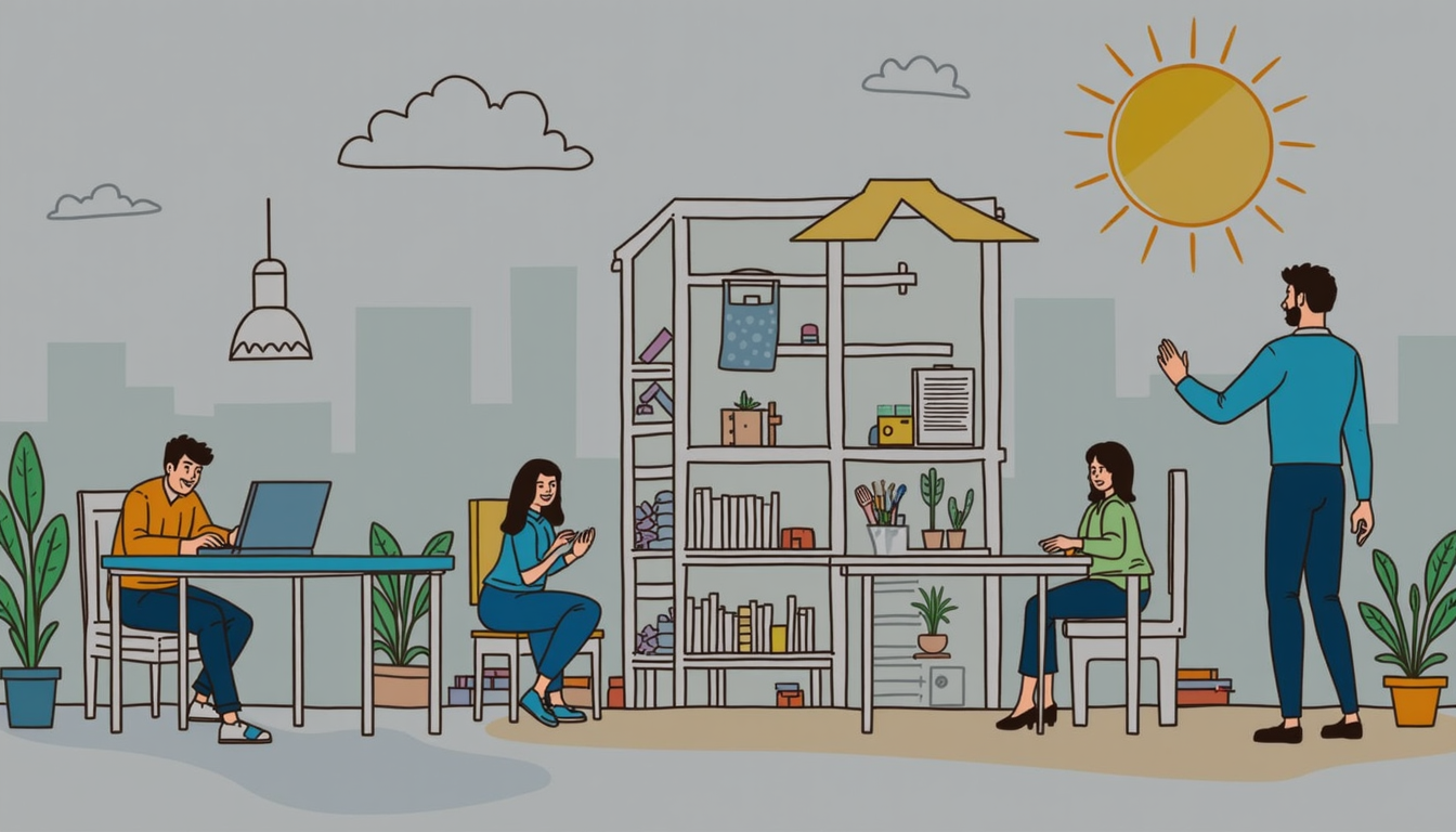 O centrală termică modernă cu un grafic de rate, simbolizând opțiuni de finanțare